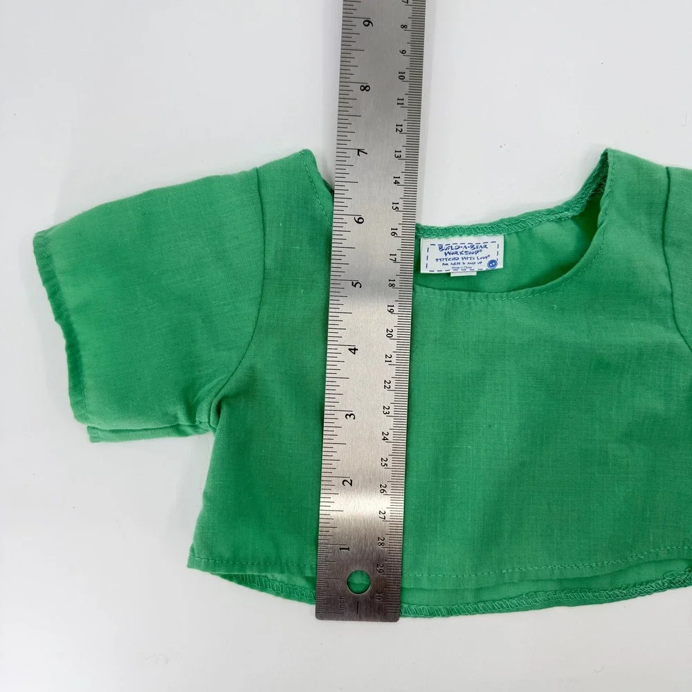 Build‎ A Bear Hospital Scrubs Green 4-Piece Set Mask Cap Pants Top